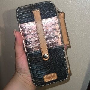 Rattler Embossed Snake Print Card Organizer 💕